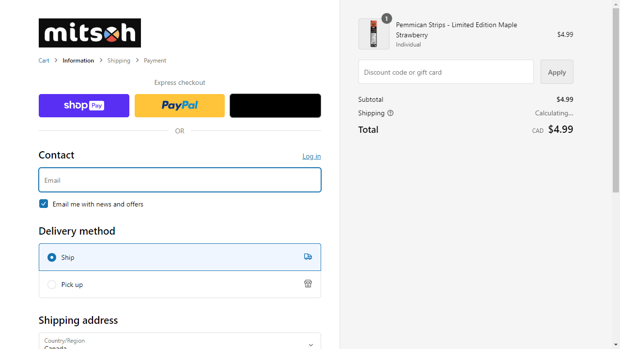 How to apply Mitsoh coupon code